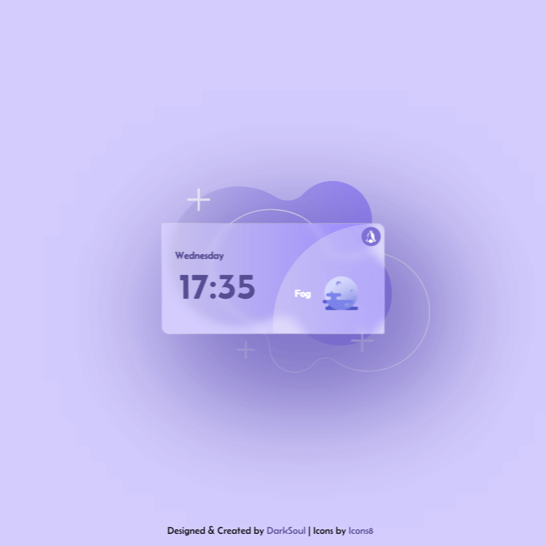 Glassy Date,Time Weather Widget